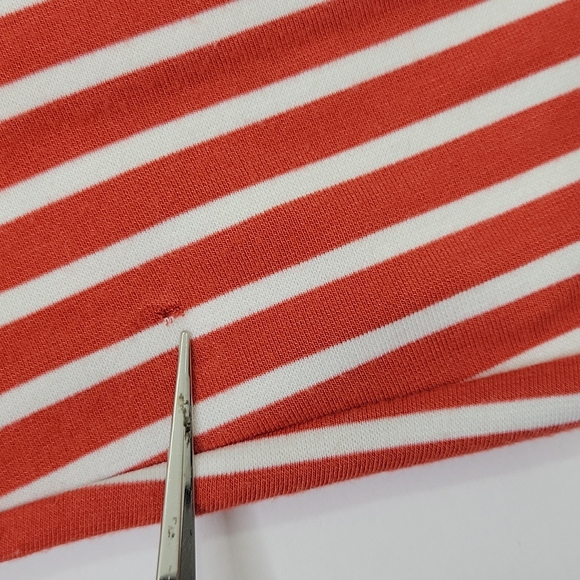 Banana Republic Red and White Striped Sleeveless Dress SZ 0 - Picture 9 of 10
